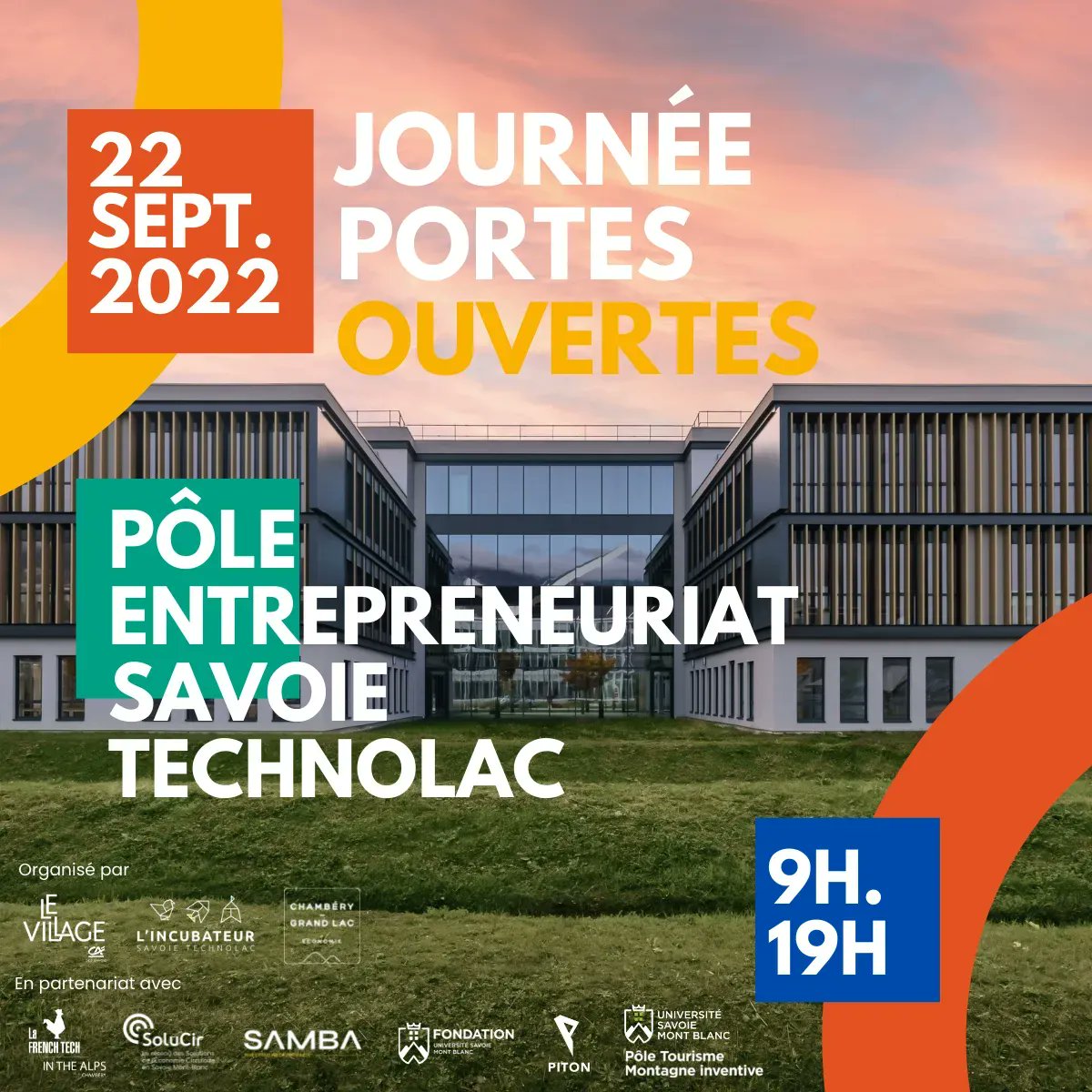 FondationUSMB's tweet photo. Jeudi 22 Septembre, les portes du pôle entrepreneuriat sont ouvertes !
Alors venez découvrir les différentes activités du pôle et ses acteurs ! 
Inscrivez-vous : https://t.co/F4oBh9AyhP https://t.co/5Bm4yF4Dw9