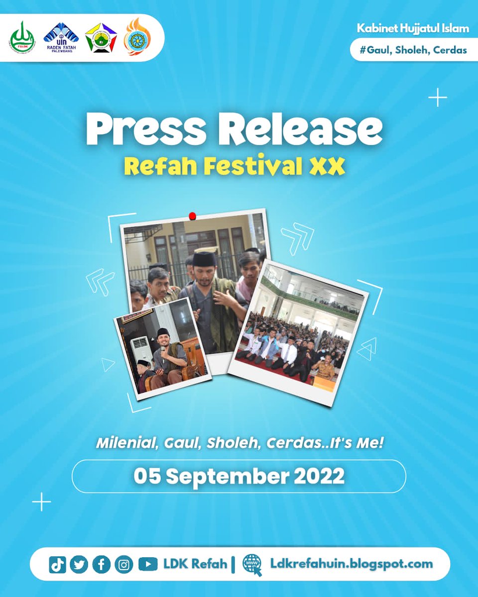 ldkrefah's tweet photo. *[ PRESS RELEASE ]*

*REFAH FESTIVAL XX*

Alhamdulillah telah terlaksana Acara  *REFAH FESTIVAL XX🎊📿* 

Semoga dengan terselenggaranya kegiatan *REFAH FESTIVAL XX* ini dapat Meningkatkan keimanan serta memperkuat ukhuwah diantara kita ✨🤍 https://t.co/Su6NFUwyTq