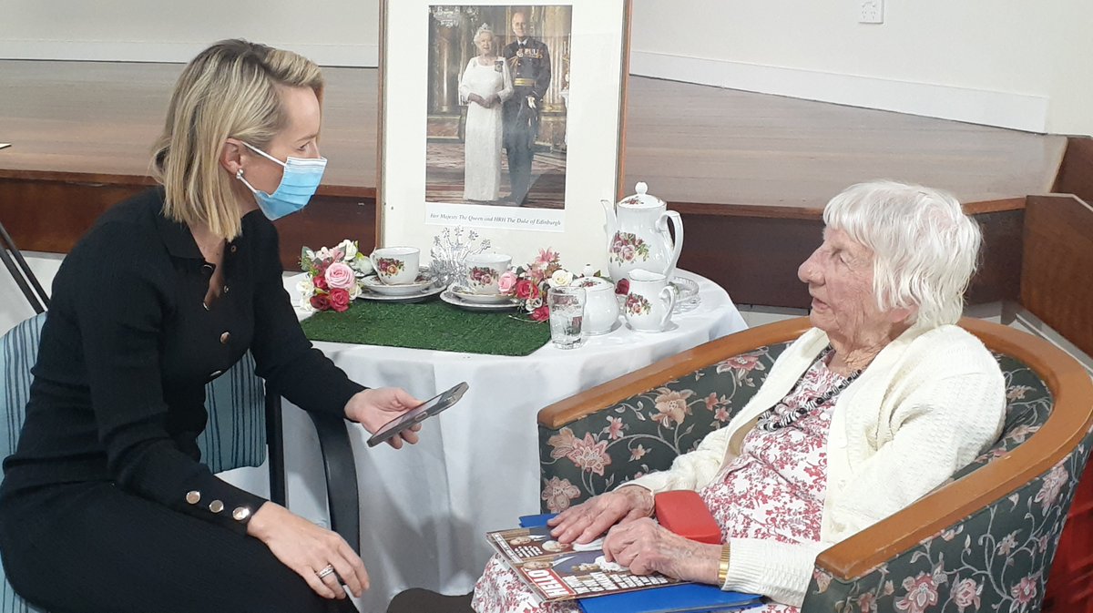 <a href="/katrinablowers/">Katrina Blowers</a> from #7News interviewed 104-year-old Carinity Wishart Gardens resident Peggy about her memories of #QueenElizabeth . They had a lovely chat &amp; Peggy enjoyed showing her Royal memorabilia. <a href="/talkingagedcare/">Talking Aged Care</a> <a href="/news_seniors/">Seniors News</a> <a href="/AgedCareInsite/">Aged Care Insite</a> <a href="/ForSeniorsAus/">For Seniors</a> <a href="/agedcareguide/">Aged Care Guide</a>