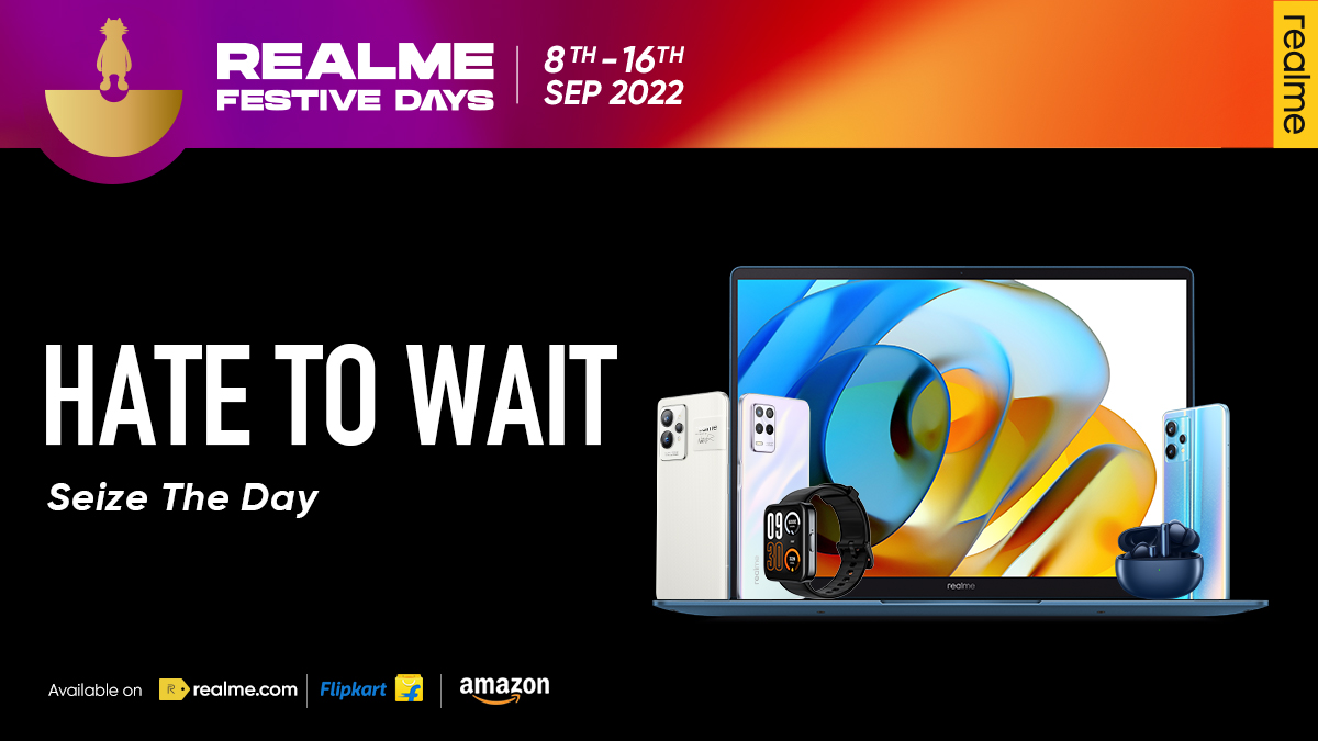 realmeIndia's tweet image. Celebrations start early when you tune into #realMeDiwali🙌

If you too #HateToWait for the best offers on #realme products, rush to the #realmeFestiveDays TODAY!

Head here: bit.ly/3x9nysD