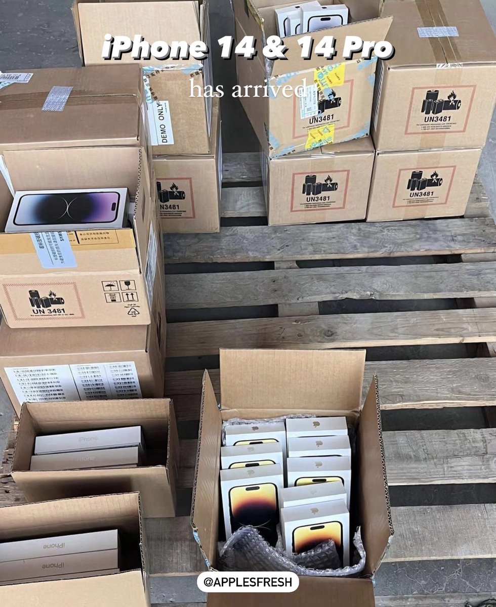 ApplesFresh_'s tweet photo. iPhone 14 & 14 Pro has arrived!
#iphone14 #iphone14pro #ios16 #applesfresh https://t.co/N9grUj8X3q
