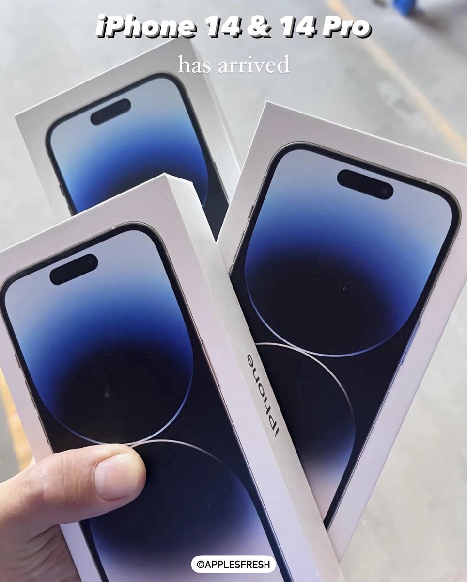 ApplesFresh_'s tweet photo. iPhone 14 & 14 Pro has arrived!
#iphone14 #iphone14pro #ios16 #applesfresh https://t.co/N9grUj8X3q