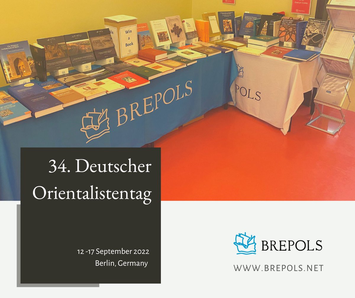 Brepols's tweet photo. Come and find us at the 34. Deutscher Orientalistentag in Berlin! Visit our #DOT2022 booth and discover our newest titles in the field, or benefit from our online conference offer via: https://t.co/kbEQi1Fkqd
#DOT22 #NearEast #AsianStudies #history #archaeology https://t.co/MtDiZkGHDk
