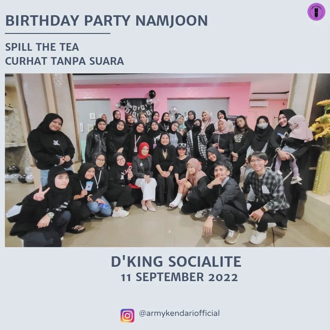 ArmyKendari's tweet photo. Happy Birthday Uri Leader. 
We wish you have a long life, good health, and successful career. 
Thank you for your hardwork, beautiful music, and thank you for coming.
Thanks, Kim Nam Joon @bts_bighit @HYBEOFFICIALtwt 

 One of the sponsors @heartlandrm_INA 
#armykendariofficial https://t.co/t9WfGFUp1S