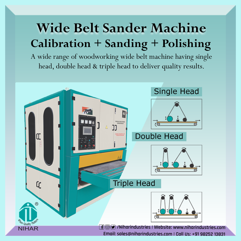 niharindustries's tweet image. Wide Belt Sander Machine: A wide range of woodworking wide belt machines having the single head, double head &amp;amp; triple head to deliver quality results. tinyurl.com/5n7chx23 #widebeltsandermachine #sandermachine