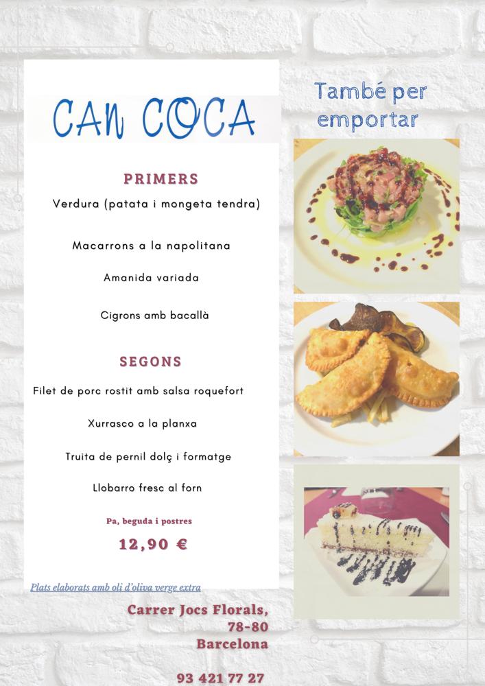 cancocabcn's tweet photo. Bon dia! Continuem la setmana amb aquest menú! Si t'agrada fes la teva reserva al 934217727. Bon profit! https://t.co/DfVorXjGYx