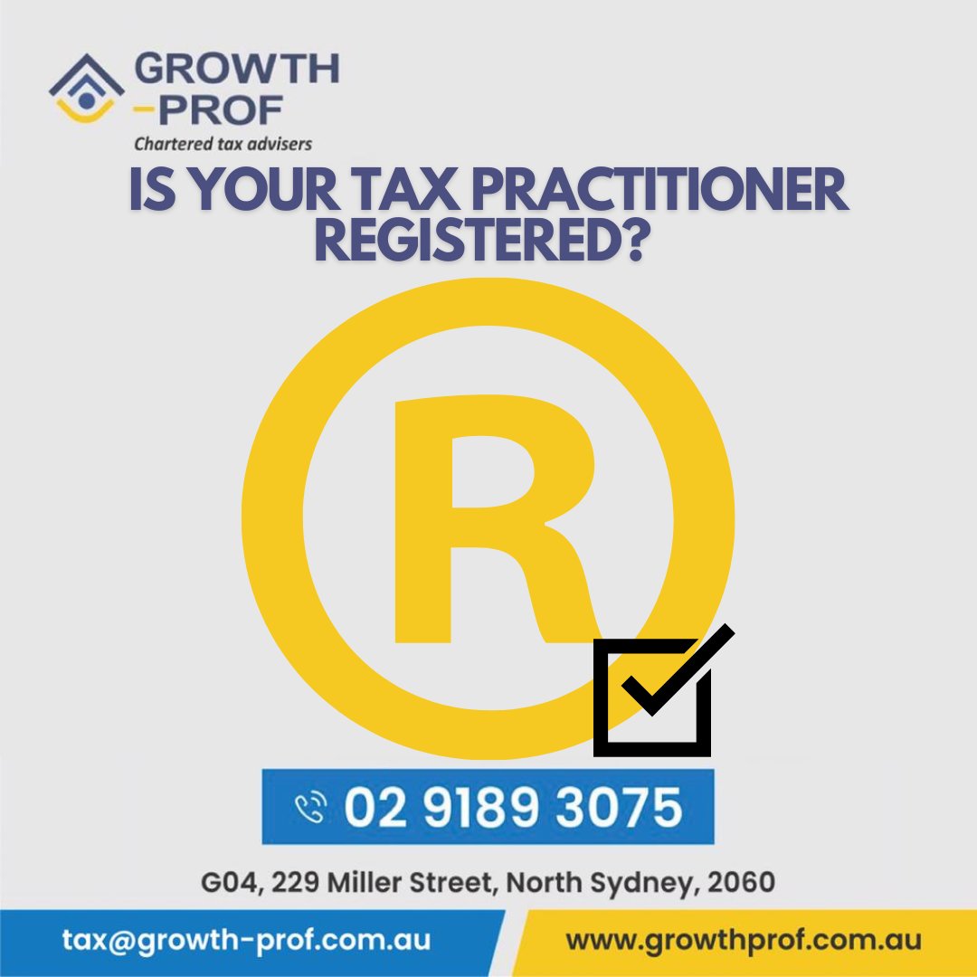 GrowthProf's tweet photo. Is your tax practitioner registered?
We are registered and qualified! If you are looking for someone to help you with:
• Tax returns
• Tax Notices
• Tax Statements 
• Or Advice
We can help you.
Give us a Call at 02 9189 3075 or Visit: https://t.co/a9b7STRaQh   
#GrowthProf https://t.co/756sRDm2Jy