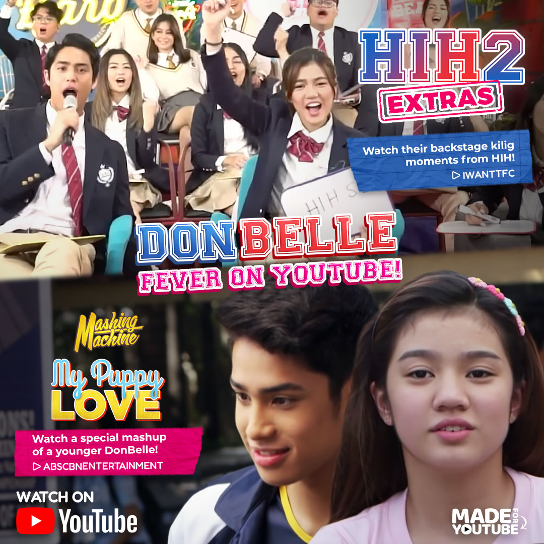 KapamilyaTFC's tweet photo. DONBELLE HANGGANG DULO
The fever never stops—watch #HIH Extras S2 and #MashingMachine now on YouTube! https://t.co/L9LrRBjbfu