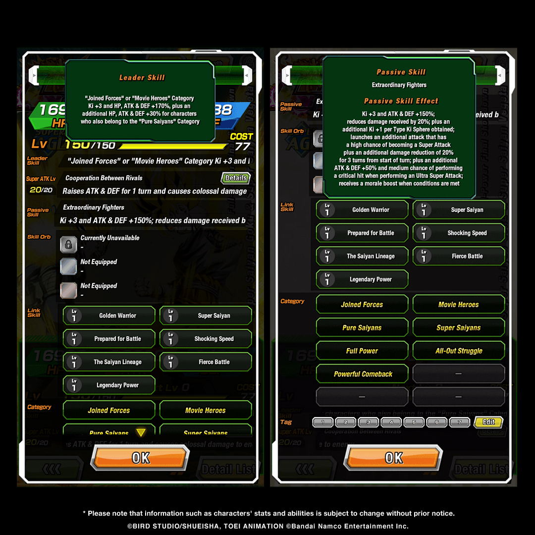 dokkan_global's tweet photo. (1/2)
First-hand information on LR [Full-Power Final Showdown] Super Saiyan Goku &amp; Super Saiyan Vegeta's stats! https://t.co/Nue2vFwjRx