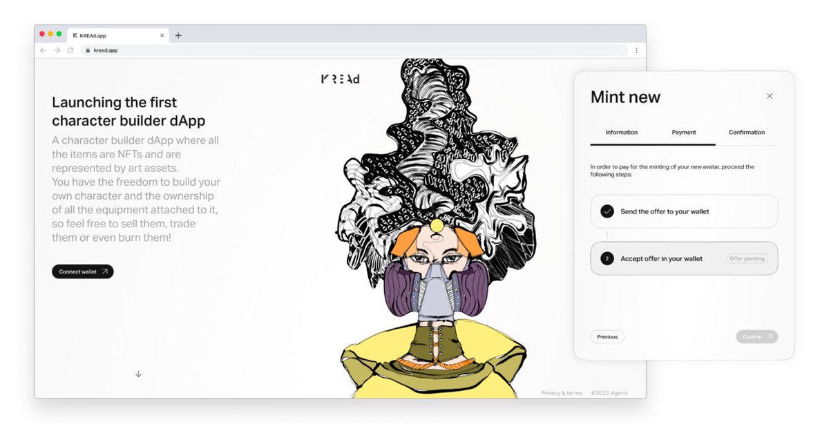 kryha_io's tweet image. We’re partnering with @Agoric to test the new #development tools following the soon-to-be-launched #mainnet2. Stay tuned for more! 
Meanwhile: have a look at KREAd.app, the project we’re building on their groundbreaking protocol.
#dapp #composable #NFTs