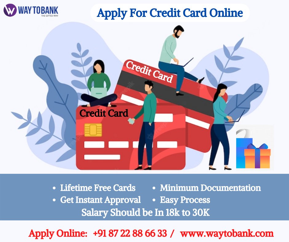 waytobankweb's tweet image. Apply For Credit Cards Online at WaytoBank. Get Lifetime free cards, Instant approval and Minimum Documentation. Apply Now!

Apply Online:
Call: +91-87 22 88 66 33
Visit: waytobank.com/credit-card

#CreditCard #CreditCards #Applycreditcard #CreditcardOnline #icicicreditcard