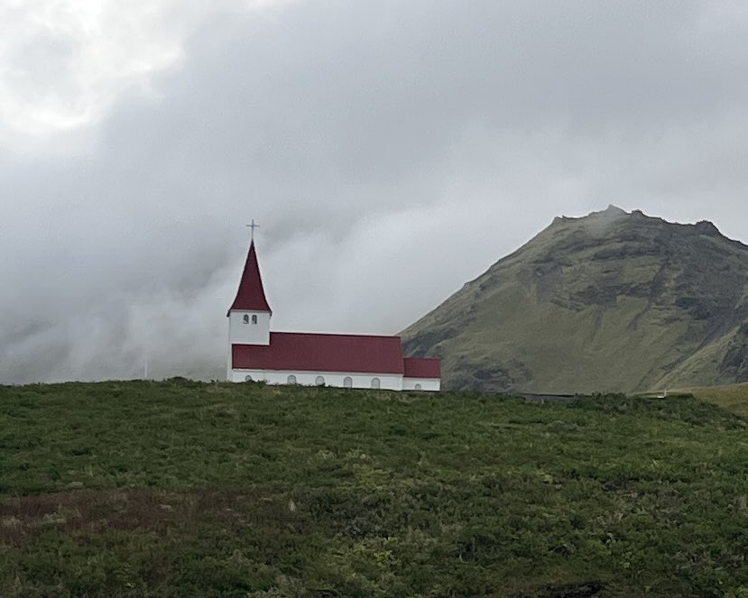 mbordeleau's tweet photo. @twitandrewking I thought I was looking at one of your painting when I saw this church in Vík, Iceland. https://t.co/ibyG5z8xxv