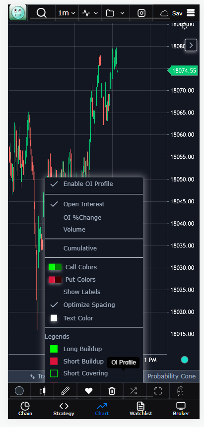 gocharting's tweet photo. Open Interest Profile controls are now available on our #OptionsDesk mobile app in Google Playstore
Now you can activate OI Profile on your mobile as well
#Openinterest #OI #orderflow #gocharting https://t.co/3bhYdrX3dv