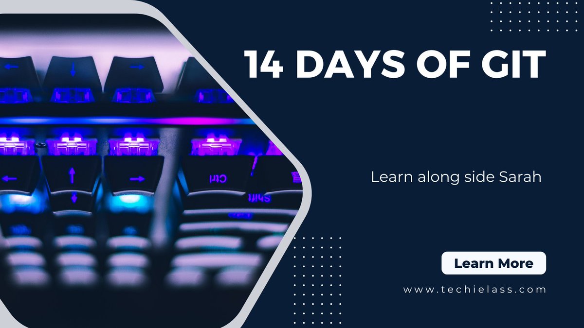 TechieLass's tweet photo. Today marks a new learning journey for me.
I am committed to learn Git in more depth.
I've got a learning plan set out and I'll be sharing my journey with you all.
✨ https://t.co/ZAt5gV65Pn
#NeverStoplearning #MVPBuzz #14daysofgit https://t.co/y6ZCJf1LSV