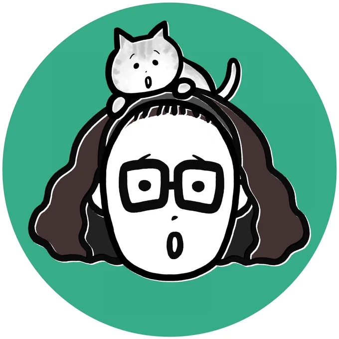 似顔絵の練習で描いたかーやとサチコです #やっぱり猫がすき 