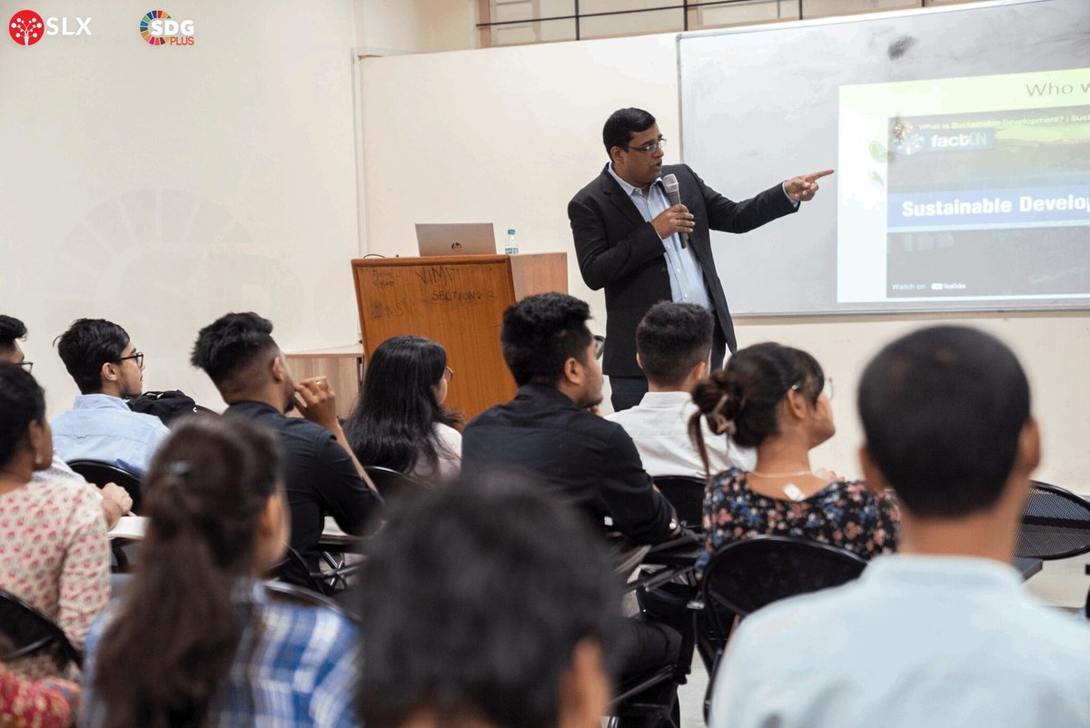 slxlearning's tweet photo. It is always a pleasure interacting with the next generation of thought leaders and it was no different at @RamaiahIM.
We look forward to opening more young minds to the ideas of #sustainabledevelopment.
#CSA #learningsession #awareness #SDGPlus #students #bangalore #SLX #event https://t.co/iUZSSvivuv