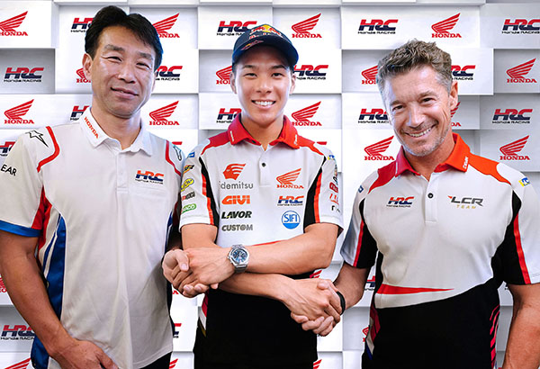 lcr_team's tweet photo. BREAKING NEWS ‼️
@takanakagami will ride for LCR Honda IDEMITSU in 2023.
Ahead of this weekend’s #AragonGP, Takaaki Nakagami and HRC have signed a contract extension that will keep the 30-year-old riding for the LCR Honda IDEMITSU team in the #MotoGP class in 2023. https://t.co/2EvQlZkRDb