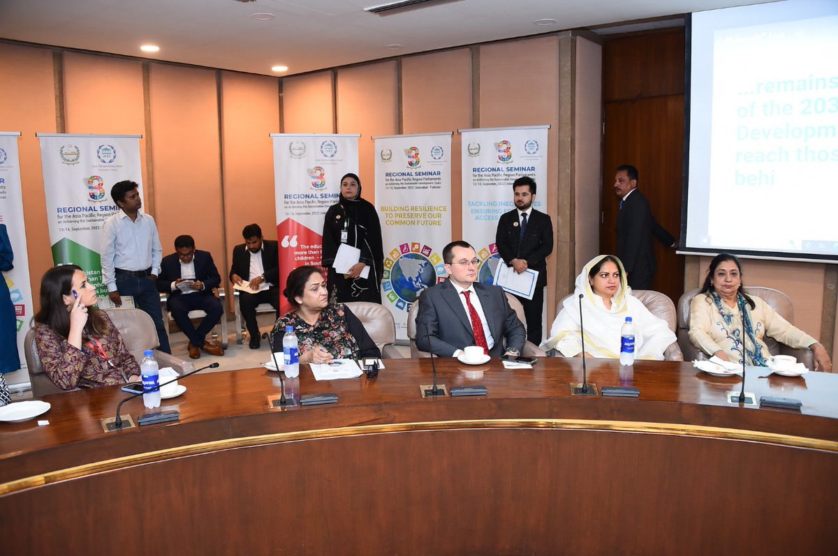 NAofPakistan's tweet photo. 1st break out Session of 3rd #IPUinPakistan in progress 
" Digitalization key to progress and development and to eliminate devastating impact of #ClimateCrisis" @MNAAyshaGhousPasha 
@appcsocialmedia
#IPUinPakistan 
#IPU
@SecretariatSDGs 
#ClimateEmergency https://t.co/30a0kfAG9D
