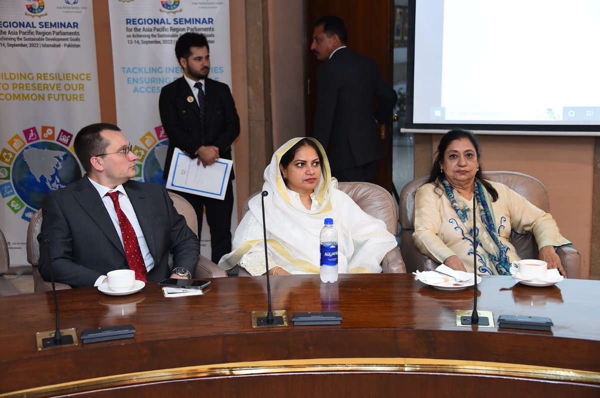 NAofPakistan's tweet photo. 1st break out Session of 3rd #IPUinPakistan in progress 
" Digitalization key to progress and development and to eliminate devastating impact of #ClimateCrisis" @MNAAyshaGhousPasha 
@appcsocialmedia
#IPUinPakistan 
#IPU
@SecretariatSDGs 
#ClimateEmergency https://t.co/30a0kfAG9D