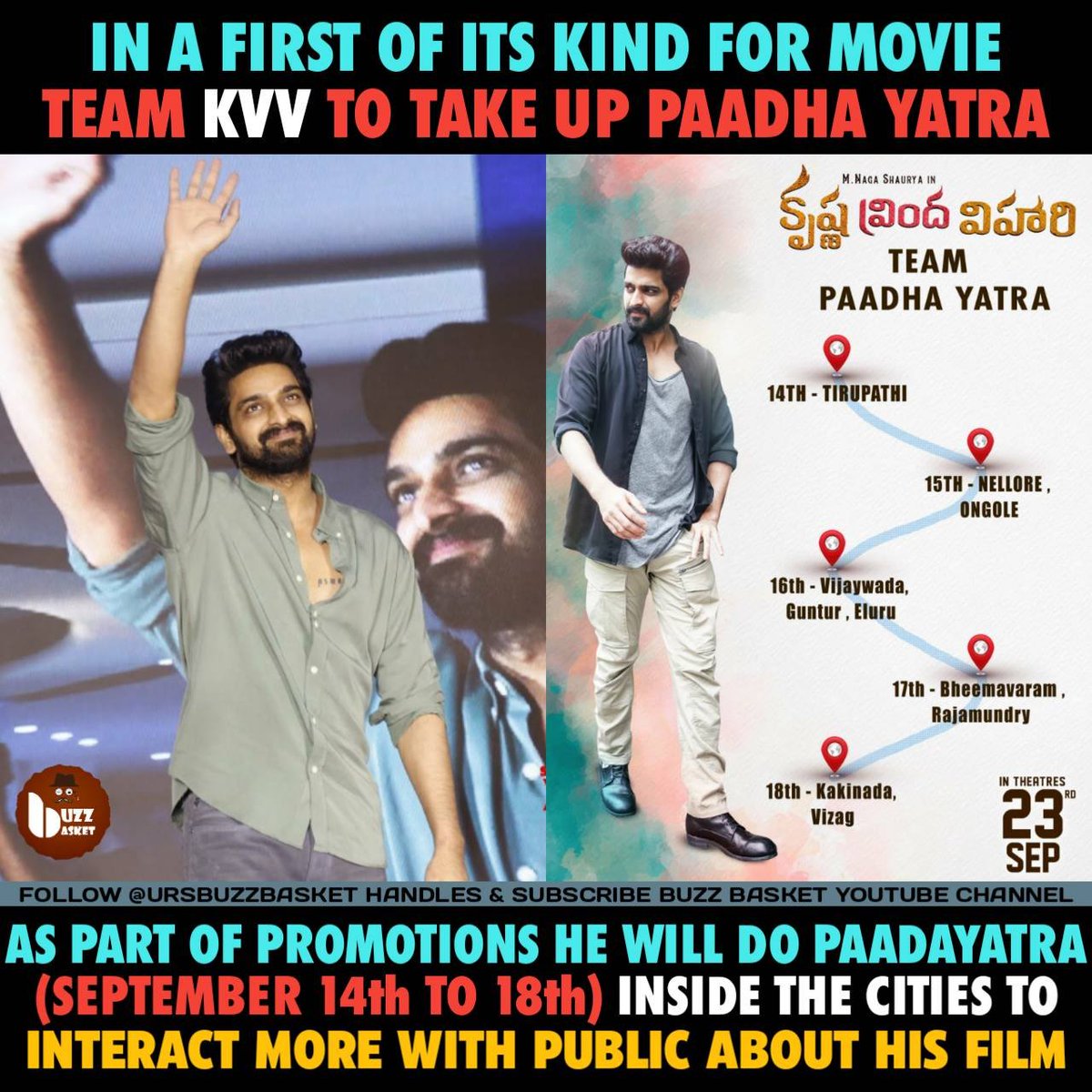 ursBuzzBasket's tweet image. #NagaShaurya #NagaShourya #ShirleySetia #KrishnaVrindaVihari #KVV #KVVfromSept23rd
