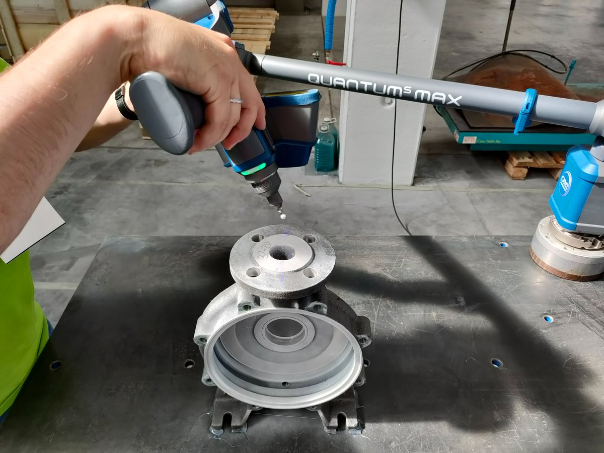 SRPumps's tweet photo. SR regularly makes inspections on the castings for two reasons: to verify that all the parts match the drawings given to the foundry and other suppliers, but also for our technical department that will check if improvements can be made to increase efficiency or other aspects. https://t.co/IP7Q4Dz95C