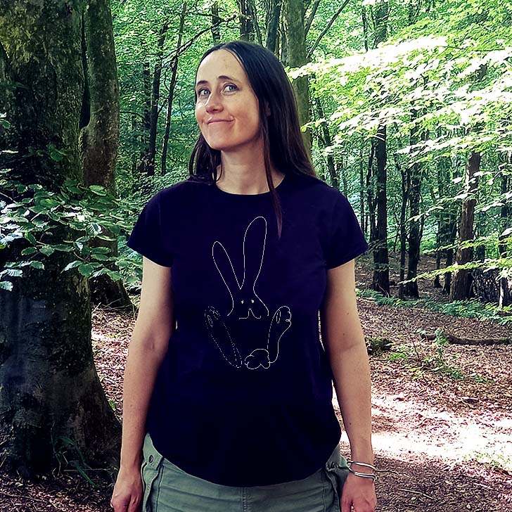 *NEW* Doodle Bunny Tee. Can you give this little bun a loving home? We were hopping (!) to launch this last Easter but an arrival of a certain little Jay who was just a bun in the oven when this photo of me was taken, has kept us rather busy until now. (Baby now 9.5 months!)...