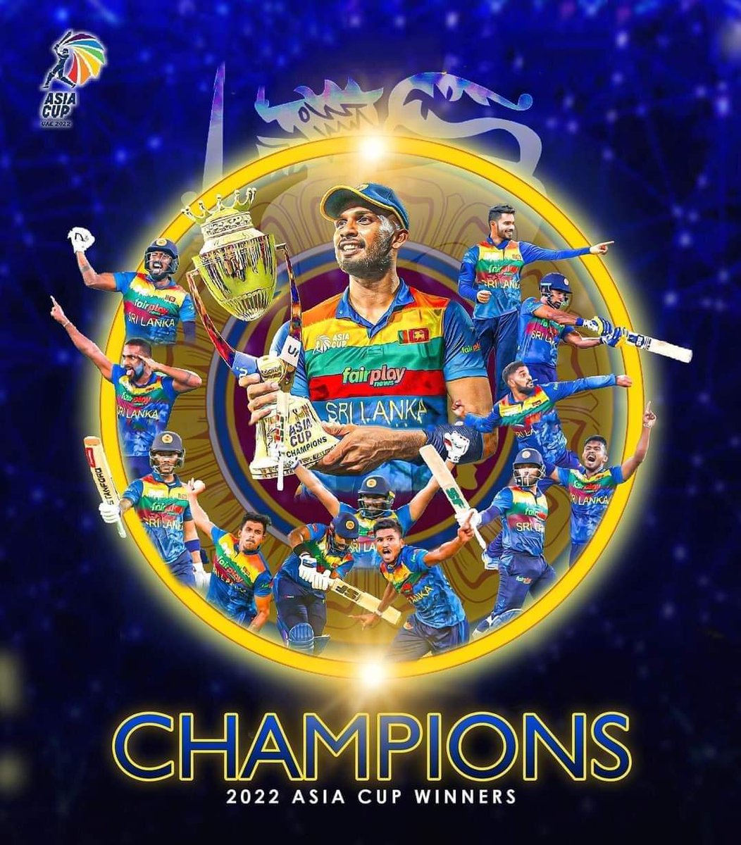 මිලියන 22ක  ශ්‍රි ලාංකීය ජනතාව සතුටු   කරන ප්‍රමුඛයින්💙
 ලොවක් ඉදිරියේ රටේ අභිමානය රකින  ක්‍රිකට් සහෘදයිනි .. ..ඔබ සැමට  සදා ජය....