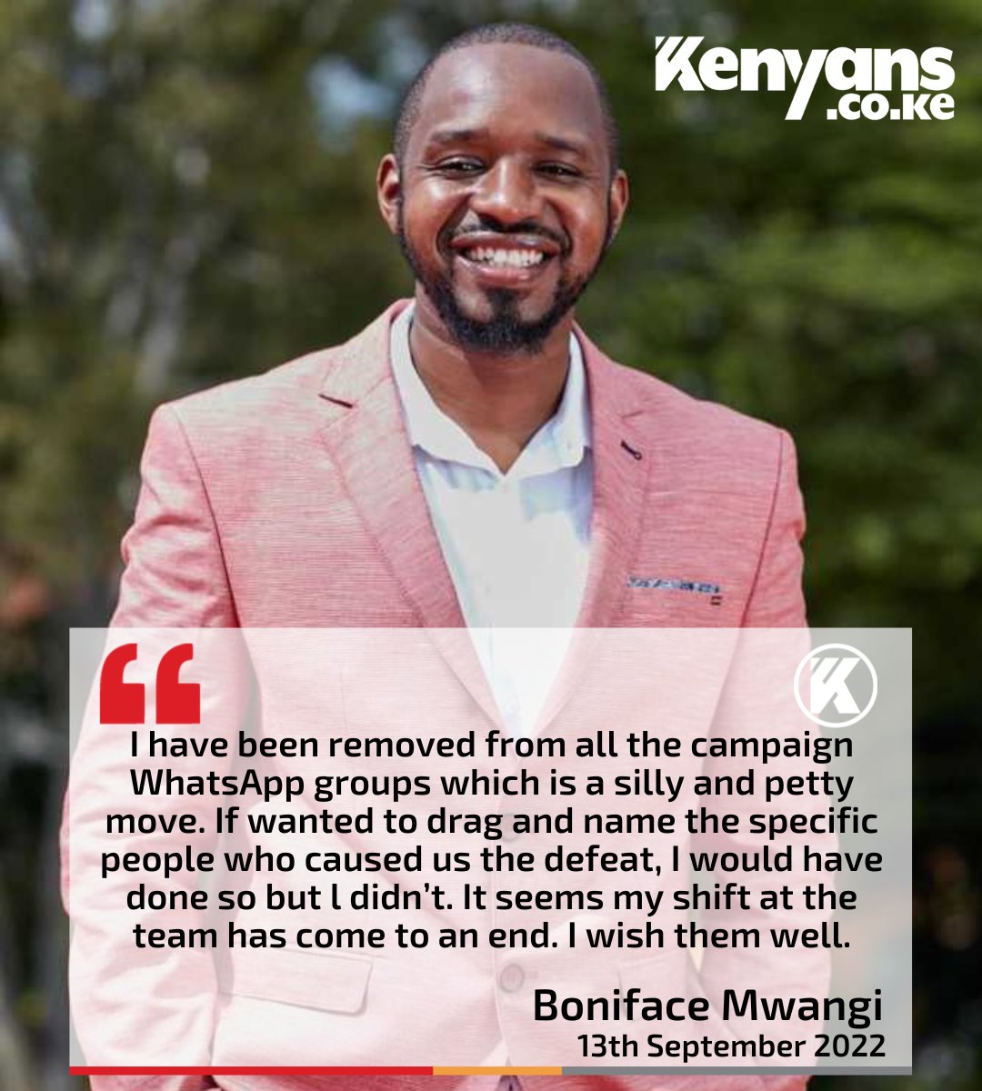 Kenyans.co.ke on Twitter "I have been removed from all the Azimio
