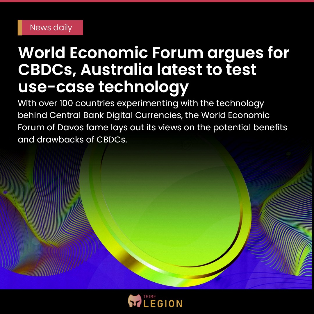 cryptotribe_in's tweet photo. World Economic Forum argues for CBDCs, Australia latest to test use-case technology
@epnsproject
#educationalpost #epnsproject #Coinbase #cryptocurrencies #cryptonews #cryptoupdates https://t.co/n0fjJcWDtQ