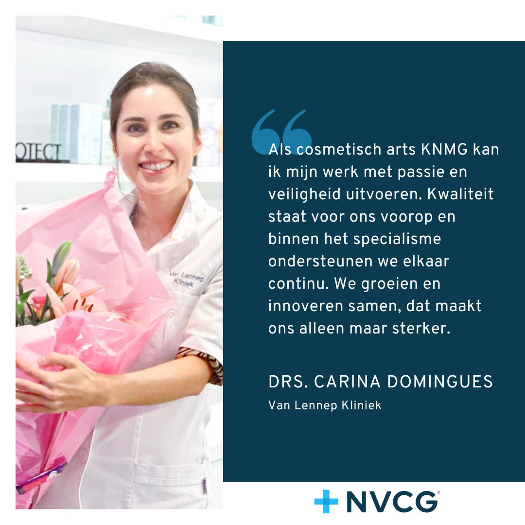 Drs. Carina Domingues is recent geaccrediteerd tot cosmetisch arts KNMG. 

“Als cosmetisch arts KNMG kan ik mijn werk met passie en veiligheid uitvoeren. Kwaliteit staat voor ons voorop. We groeien en innoveren samen, dat maakt ons alleen maar sterker.“