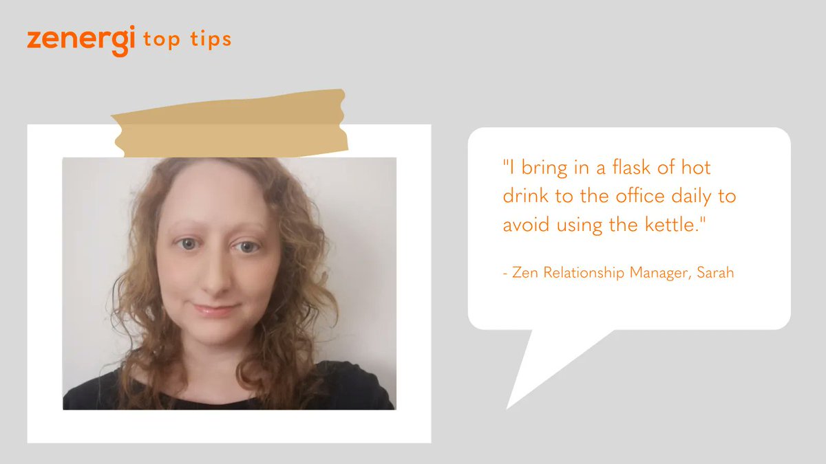 Zenergi's tweet photo. This week’s #TuesdayTopTip comes from Zen Relationship Manager, Sarah. She brings in a flask of hot drink to the office daily to avoid using the kettle. #tip #savewater #environment https://t.co/sqgdy7MMkg