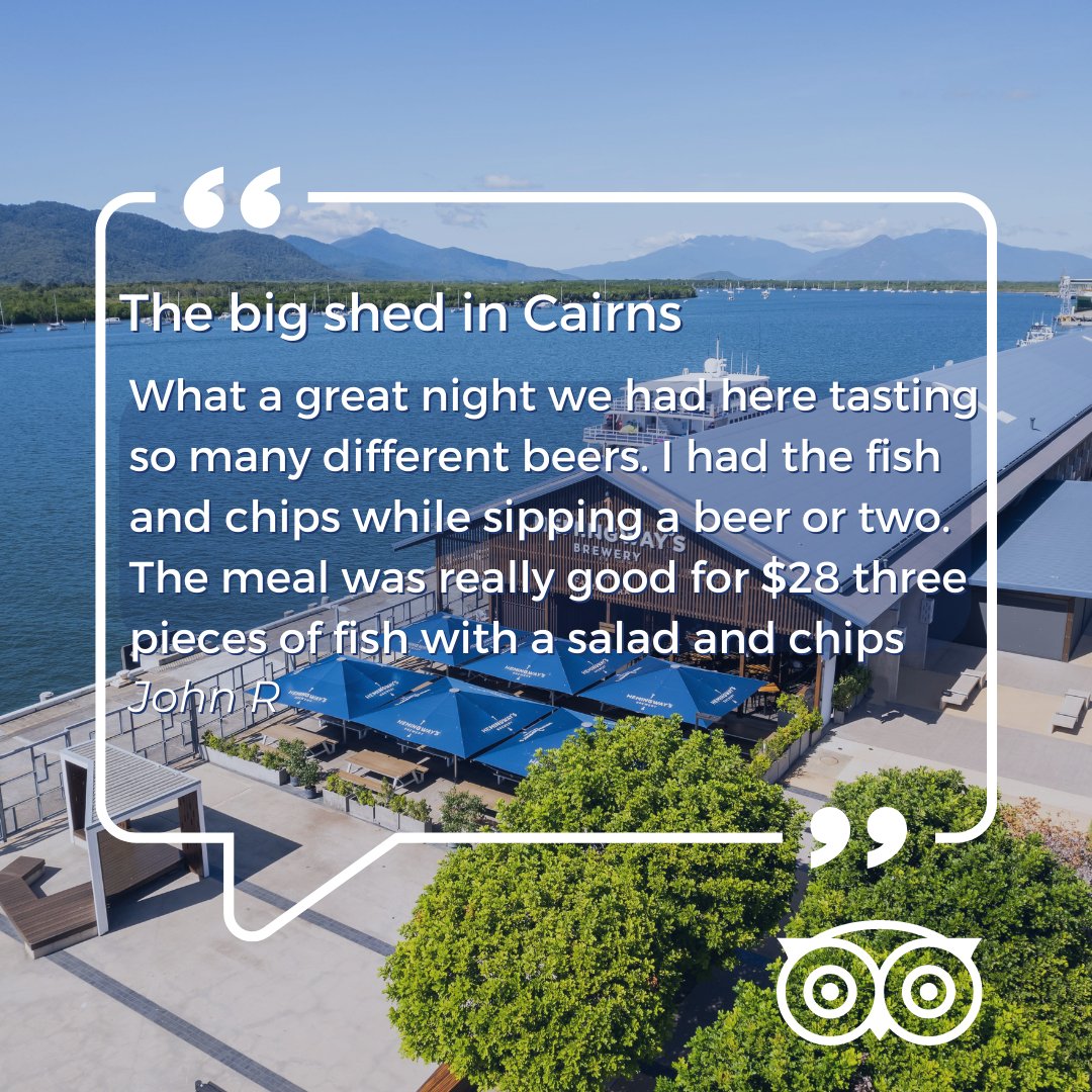 Hemingwaysbeer's tweet photo. We really appreciate it when our lovely customers take time to give us a review. Thank you 🙏
.
.
.
.
#cairns #cairnsrestaurant #eatscairns #drinkscairns #cairnsdining #familyfriendly #hemingwaysbreweryfnq #hemingwaysbrewerycairnswharf #cocktailswithviews #cocktails #beersand https://t.co/ppGPvEe4M9