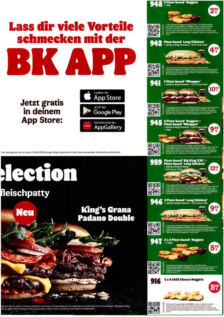 Burger King Coupons/Gutscheine gltig ab SA 17.09. - FR 11.11.2022 (inkl  5-fach Payback + Plant-Based Patty) https://t.co/6AOH0BrT56