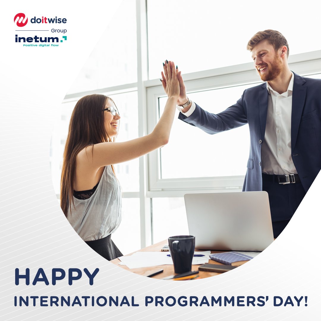 Do_IT_Wise's tweet photo. Happy International Programmers' Day! 🥳 

Based on the binary code, its celebration is on the 256th day of the year. Today we honor all the programmers and innovators shaping the new world to improve our personal and professional lives with their developments.

#IT #DoITWise https://t.co/4yH3Quc4sE