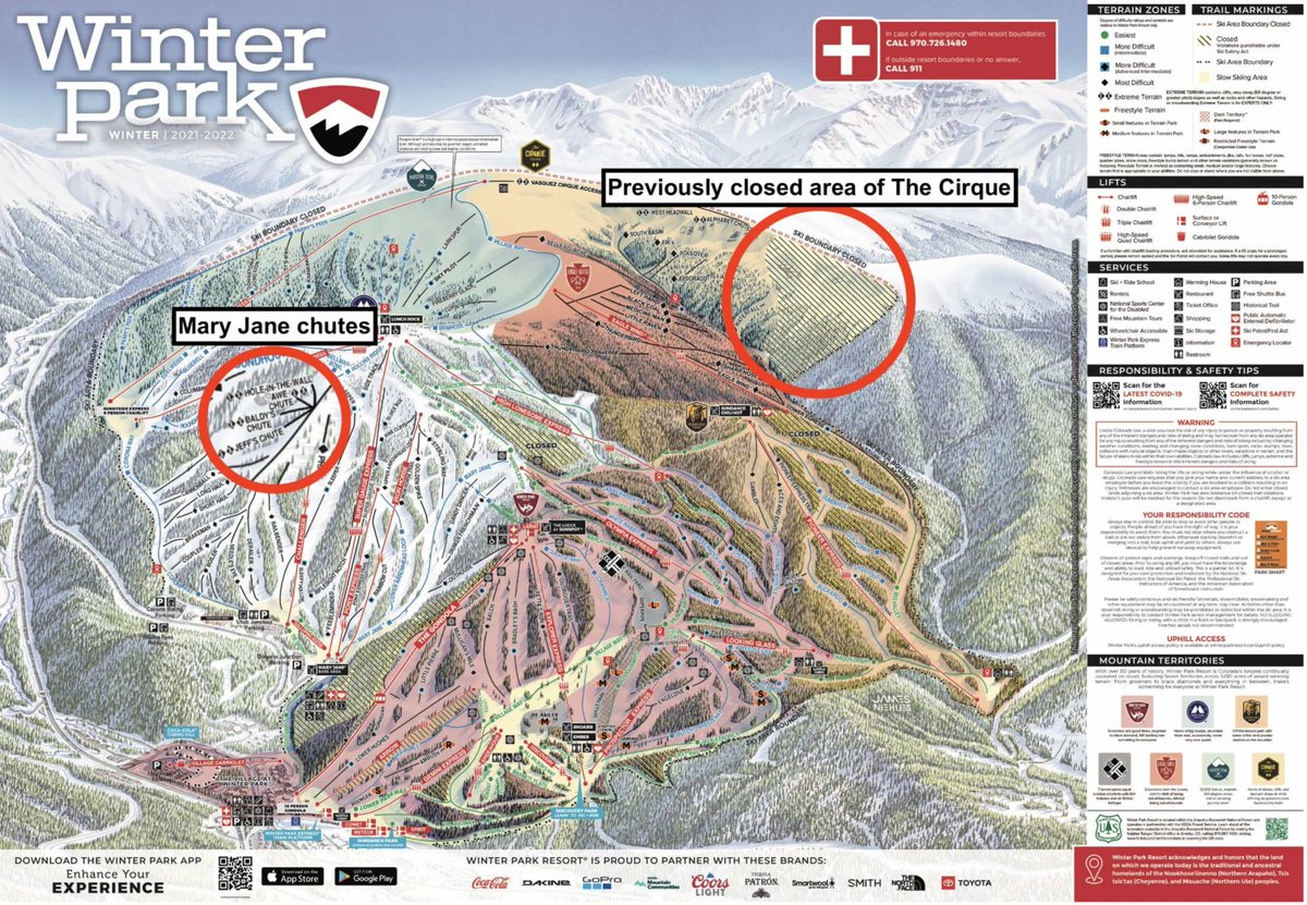 Expert terrain circled in Red 😈😈😈
