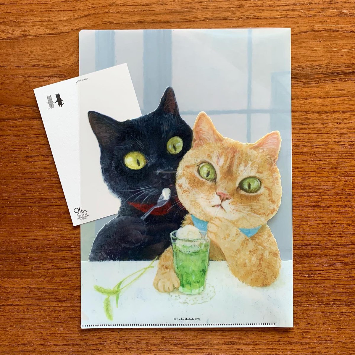 尾道市立美術館限定グッズ🐈‍⬛ クリアファイル2種。展覧会のために