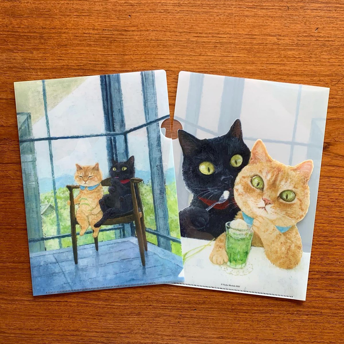 尾道市立美術館限定グッズ🐈‍⬛ クリアファイル2種。展覧会のために