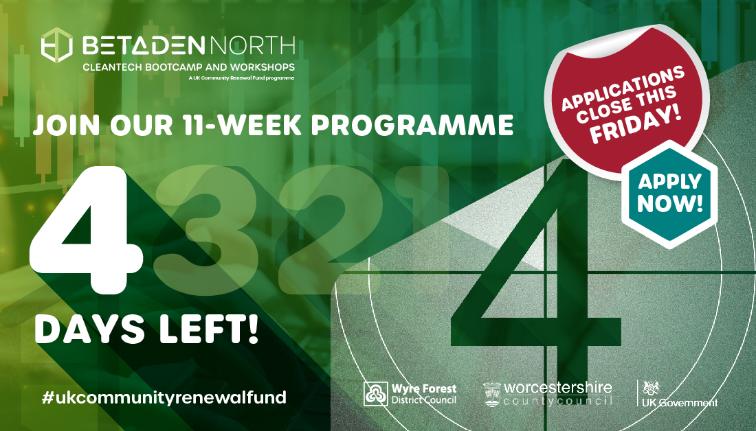 4 DAYS LEFT! ⏰ Join our 11-week programme consisting of both virtual and face to face support. This will accelerate your #business and give you the support and networking opportunities you need to help make your vision a reality. Act now: bit.ly/3K34UI5
#BizHour
