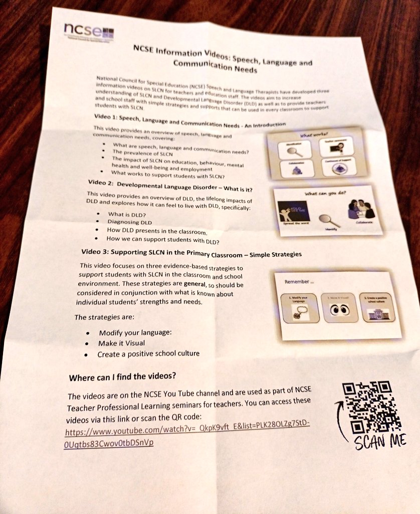 <a href="/RADLDcam/">RADLDcampaign</a> <a href="/iaslt/">IASLT</a> <a href="/FindingCharlie/">Finding Charlie's Voice</a> 

Great to see #DLD being highlighted at <a href="/ncseirl/">NCSE</a> teacher training day. 

Getting the word out 💜💛💜