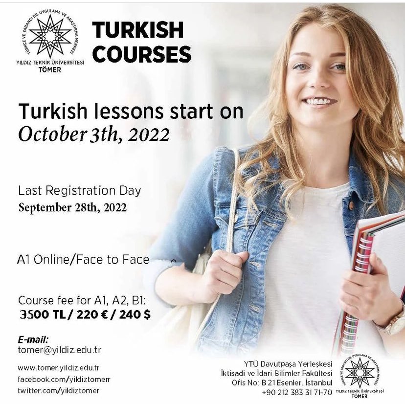 yildiztomer's tweet photo. Turkish lessons start on October 3th, 2022 #learnturkish #turkishcourse #turkishlesson #turkish #turkishclass #tomer https://t.co/67IOuVBYA5