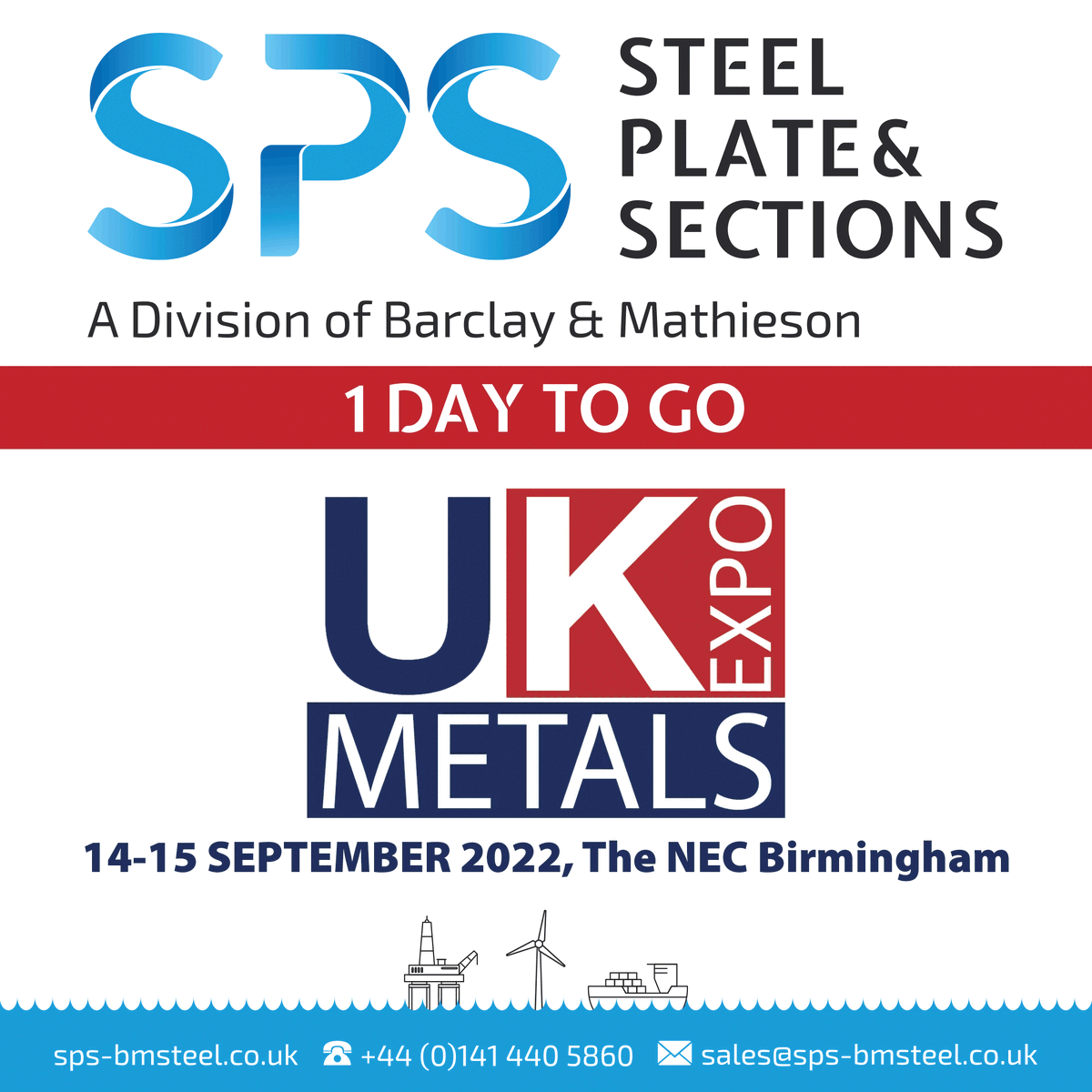 SPS_BMsteel's tweet image. ⏱Countdown to the UK Metals Expo ⏱

We're looking forward to exhibiting at the UK Metals Expo on the 14th and 15th of September.

See you there at stand F15!

#UKME #UKExpo #steelindustry