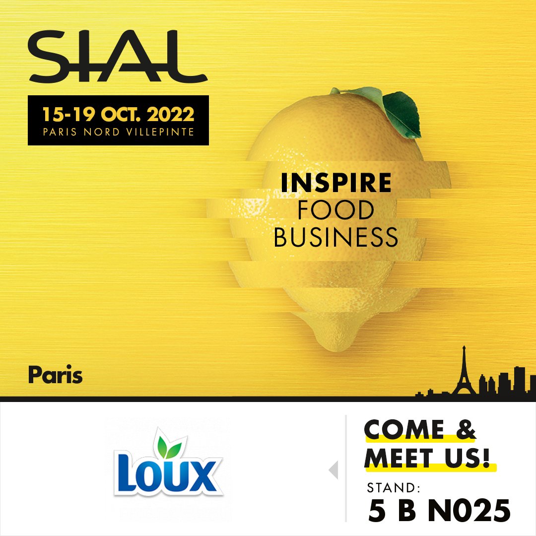 LouxGreece's tweet photo. Loux will participate in the SIAL International Exhibition, that will be held from October 15th to 19th, 2022 at the PARIS NORD VILLEPINTE Exhibition Park, in Paris/France. We invite you to visit our stand, 5B N025. #Loux #1greeksoftdrink #SIALParis #visit #show #foodbusiness https://t.co/d5fRzdmY28