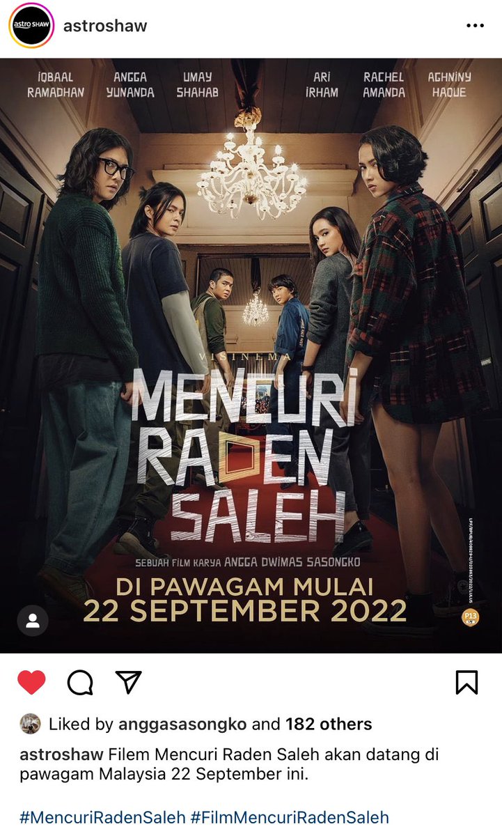 mencuri raden saleh bakal tayang di malaysia mulai tanggal 22 september 2022 ini! kereeeeen😍

#MencuriRadenSaleh <a href="/mrs_film/">Mencuri Raden Saleh | #MRSdiNetflix</a>