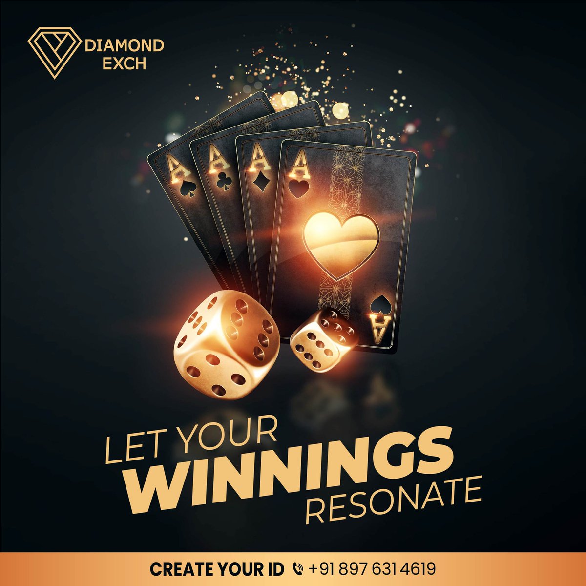 diamond_exch9's tweet photo. Make your #money count and make it resonate.

Easy Sign Up💬 100% Safe &amp; Secure 
Play Now &amp; Win
More than 500+ #casino #games
Create your #Free Id
Unlimited #withdrawal

#diamondexchangegames #diamondexchangeindia https://t.co/dIJvGFfCTA