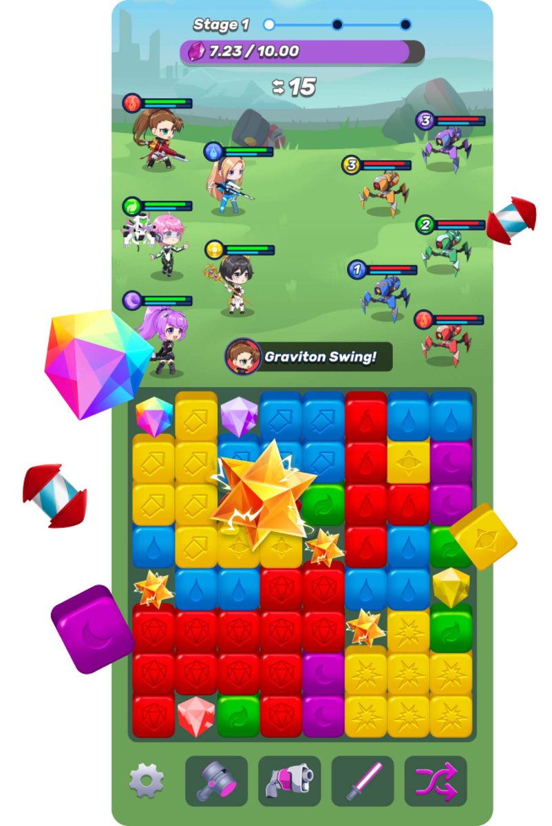 Murasaki7Offcl's tweet photo. Hello, Commander!

Here's the first look at the new #Murasaki7 Puzzle and Earn NFT game. Blast cubes use special items &amp; combine boosters to defeat enemies!

❤️RT &amp; join our community
➡️Discord https://t.co/N9MvjFQmcm

#M7PuzzleRPG #NFTGamesForEveryone #P2E #PlayToEarn https://t.co/J5PvV1FrPi