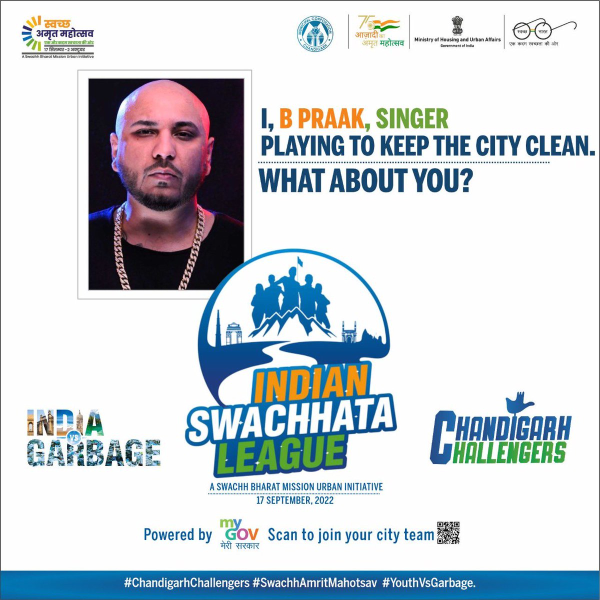 B Praak (@bpraak) on Twitter photo Playing To Keep My City #Chandigarh Clean What About You Chandigarhians? <a href="/MCChandigarh/">Municipal Corporation Chandigarh</a> #chandigarhchallengers #SwachhAmritMahotsav #YouthVsGarbage #IndianSwachhataLeague
<a href="/SwachhBharatGov/">Swachh Bharat Urban</a> <a href="/SwachSurvekshan/">Swachh Survekshan</a> <a href="/MoHUA_India/">Ministry of Housing and Urban Affairs</a> <a href="/HardeepSPuri/">Hardeep Singh Puri</a> <a href="/JSecretary_SCM/">Kunal Kumar</a> <a href="/mygovindia/">MyGovIndia</a> Playing To Keep My City #Chandigarh Clean What About You Chandigarhians? <a href="/MCChandigarh/">Municipal Corporation Chandigarh</a> #chandigarhchallengers #SwachhAmritMahotsav #YouthVsGarbage #IndianSwachhataLeague
<a href="/SwachhBharatGov/">Swachh Bharat Urban</a> <a href="/SwachSurvekshan/">Swachh Survekshan</a> <a href="/MoHUA_India/">Ministry of Housing and Urban Affairs</a> <a href="/HardeepSPuri/">Hardeep Singh Puri</a> <a href="/JSecretary_SCM/">Kunal Kumar</a> <a href="/mygovindia/">MyGovIndia</a>