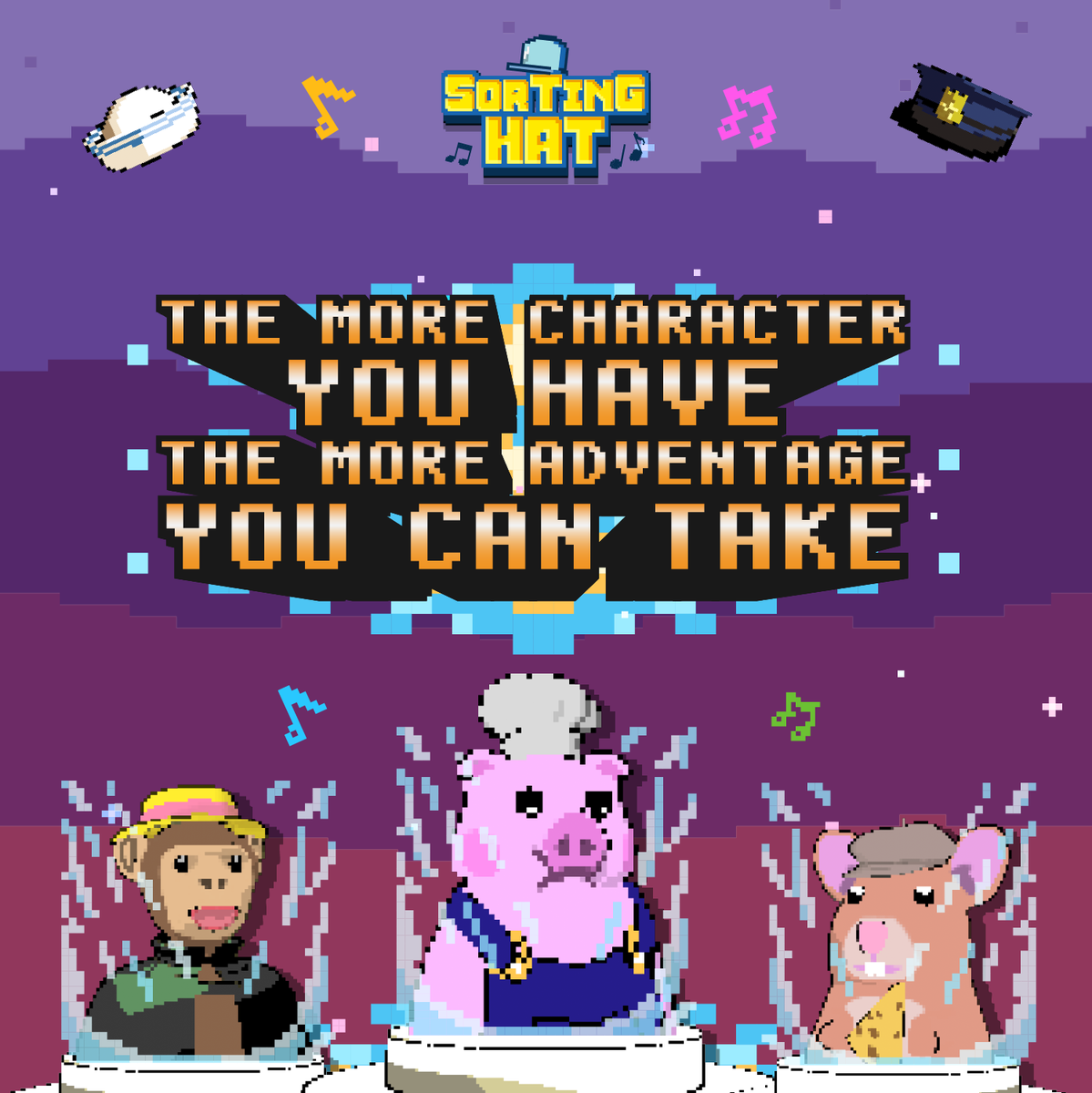 Sortinghatgame's tweet image. What benefits will players get with more character than others?

Read more: discord.gg/aMHUV2MemF 

🎉 Our pack sale will be available soon. Which character do you want to get? be sure to get them all to get the most benefits and be one step ahead. 🎉

#staking #MusicNFTs