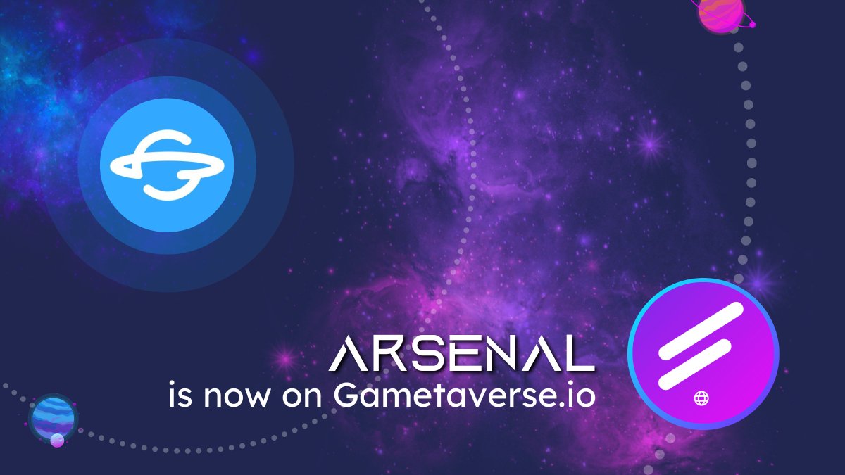 FabweltToken's tweet photo. #Arsenal has been recently added on https://t.co/US5LfFV8Kd!!

Gametaverse is a one-stop #GameFi portal that provides custom yield tracking tools and comprehensive data analysis.

👇 Check our profile here: 
https://t.co/netA9rIyc4

#P2E #PCGaming #FPS #PlayToEarn https://t.co/s4srsx3r08