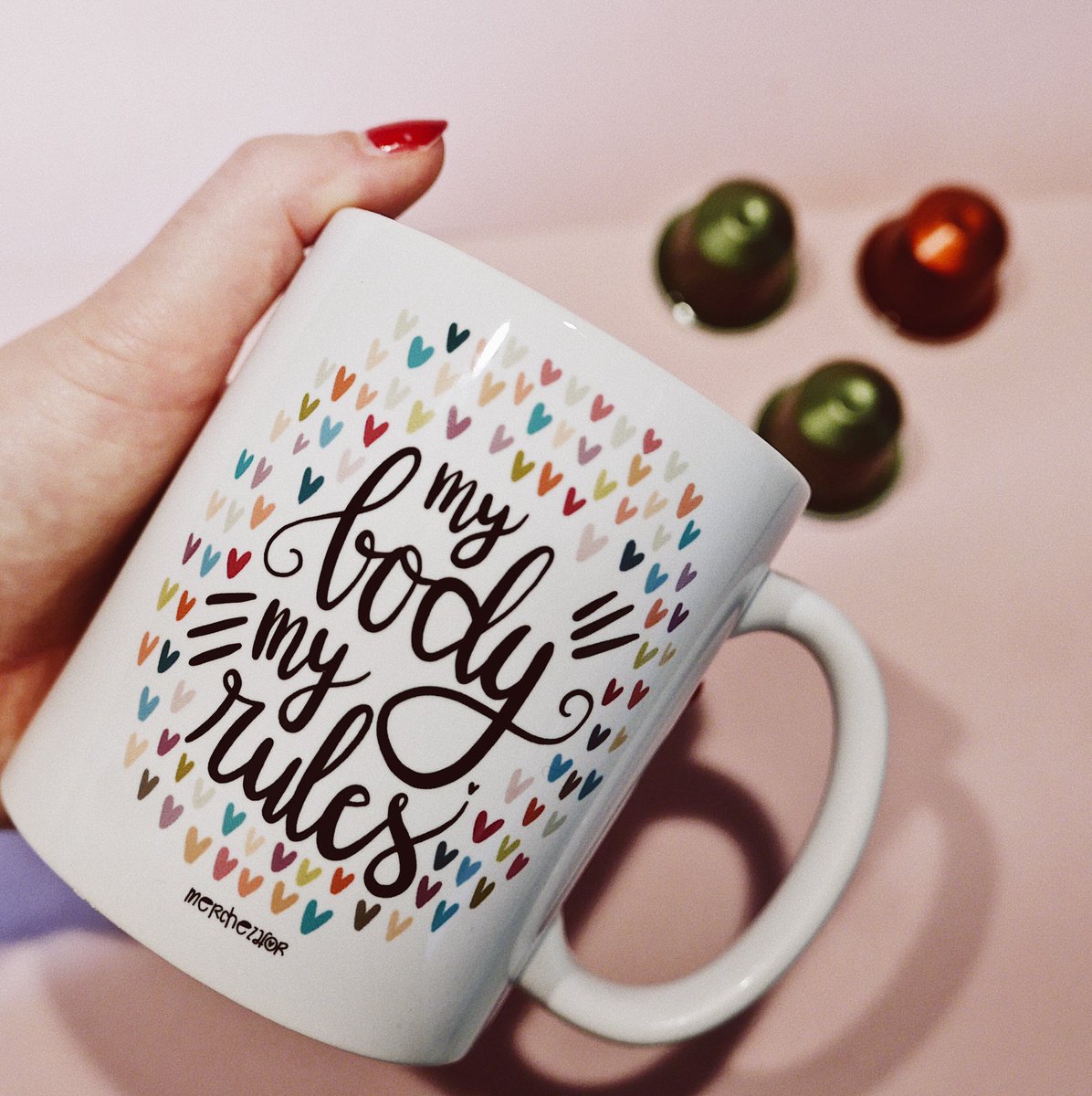 GM! Today I’m having coffee on one of the mugs I designed. Hope you have a lovely day ♥️ ☕️