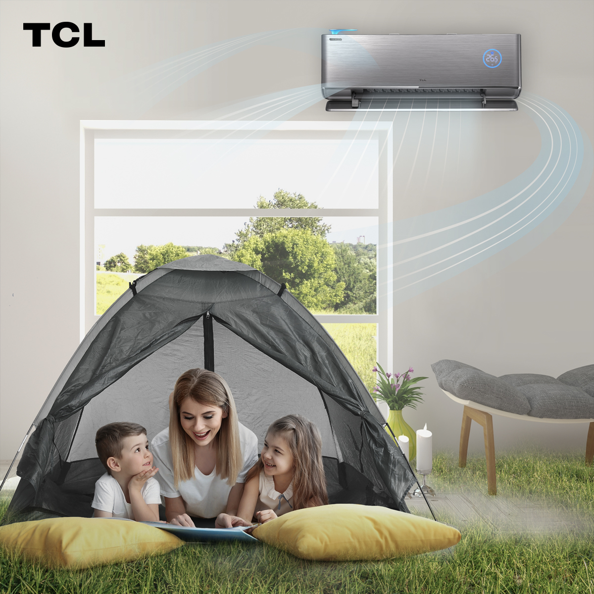 TCL_Global's tweet photo. How does an escape from the city with your loved one sound? ⛺️The new #TCL #FreshIN_AC filters air from the outdoor and turn your home into a nature dreamland. Family bonding has never been easier! 🧸🌠
#UnlimitedFresh
#TCLInspireGreatness
👉🏻https://t.co/IFMUwAYREM https://t.co/0Nj4SNLK8s